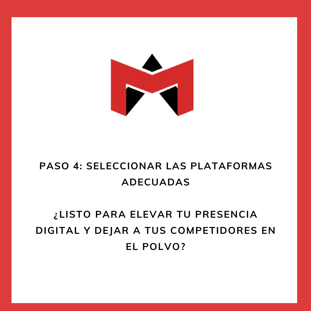 Paso 4: Seleccionar las Plataformas Adecuadas